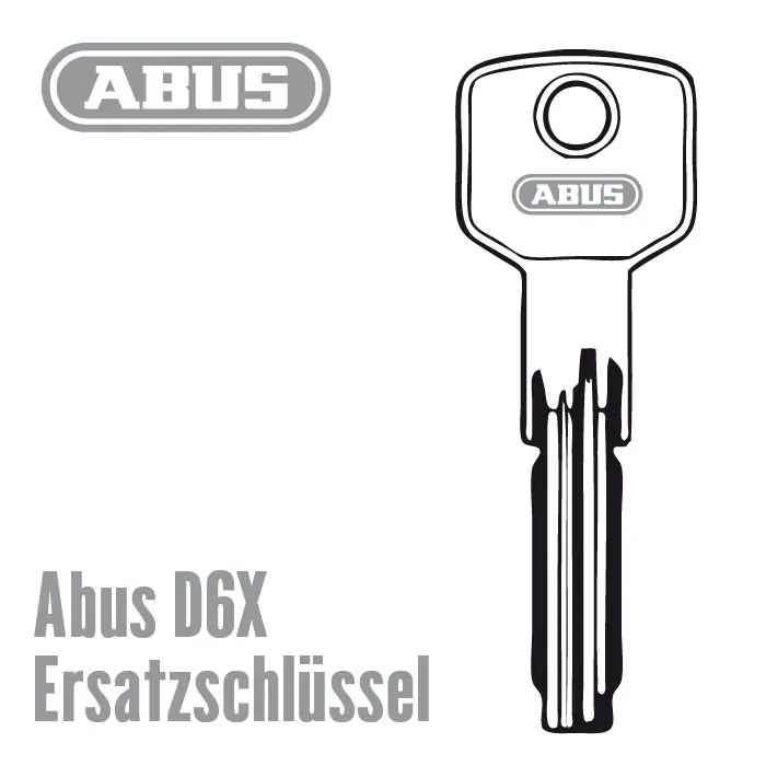 ABUS D6X Ersatzschlüssel nach Schlüsselcode