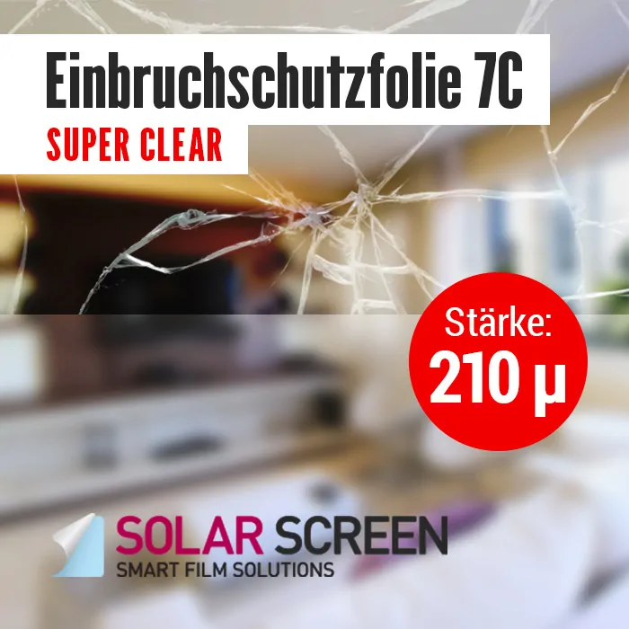 Sicherheitsfolie Einbruchschutzfolie 7C