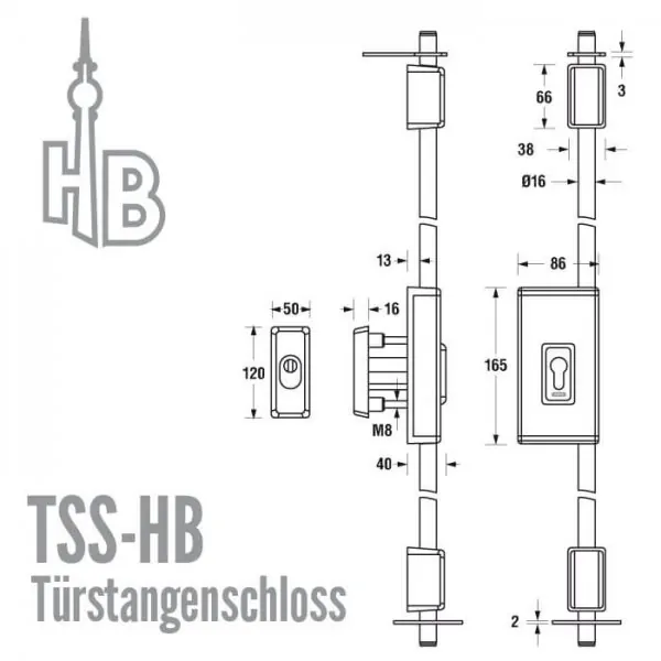 Türstangenschloss TSS-HB – Bild 4
