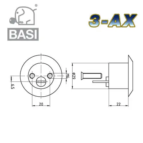 3-AX Außenzylinder – Bild 2
