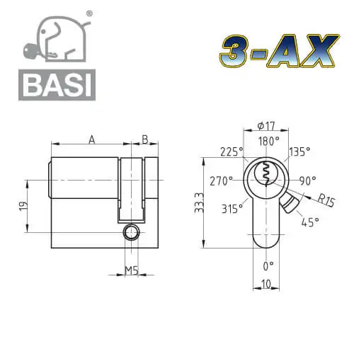 3-AX Halbzylinder – Bild 2