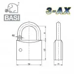3-AX Vorhangschloss – Bild 2