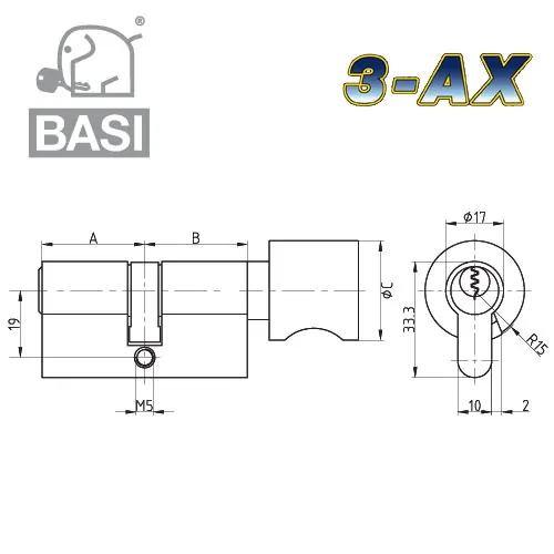 3-AX Knaufzylinder – Bild 2