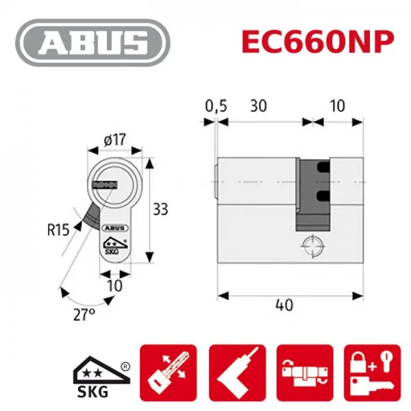 ABUS EC660 Halbzylinder – Bild 2