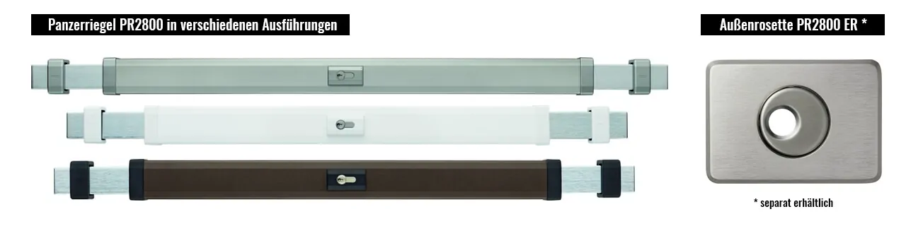 Eigenschaften des Abus PR2800 Panzerriegels Eigenschaften des Abus PR2800 Panzerriegels