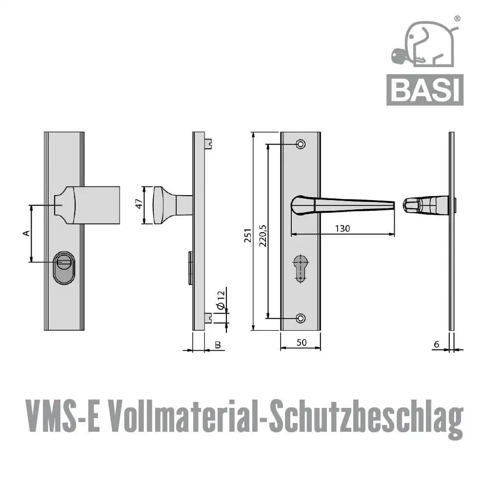 BASI VMS 72 Vollmaterial-Schutzbeschlag – Bild 3