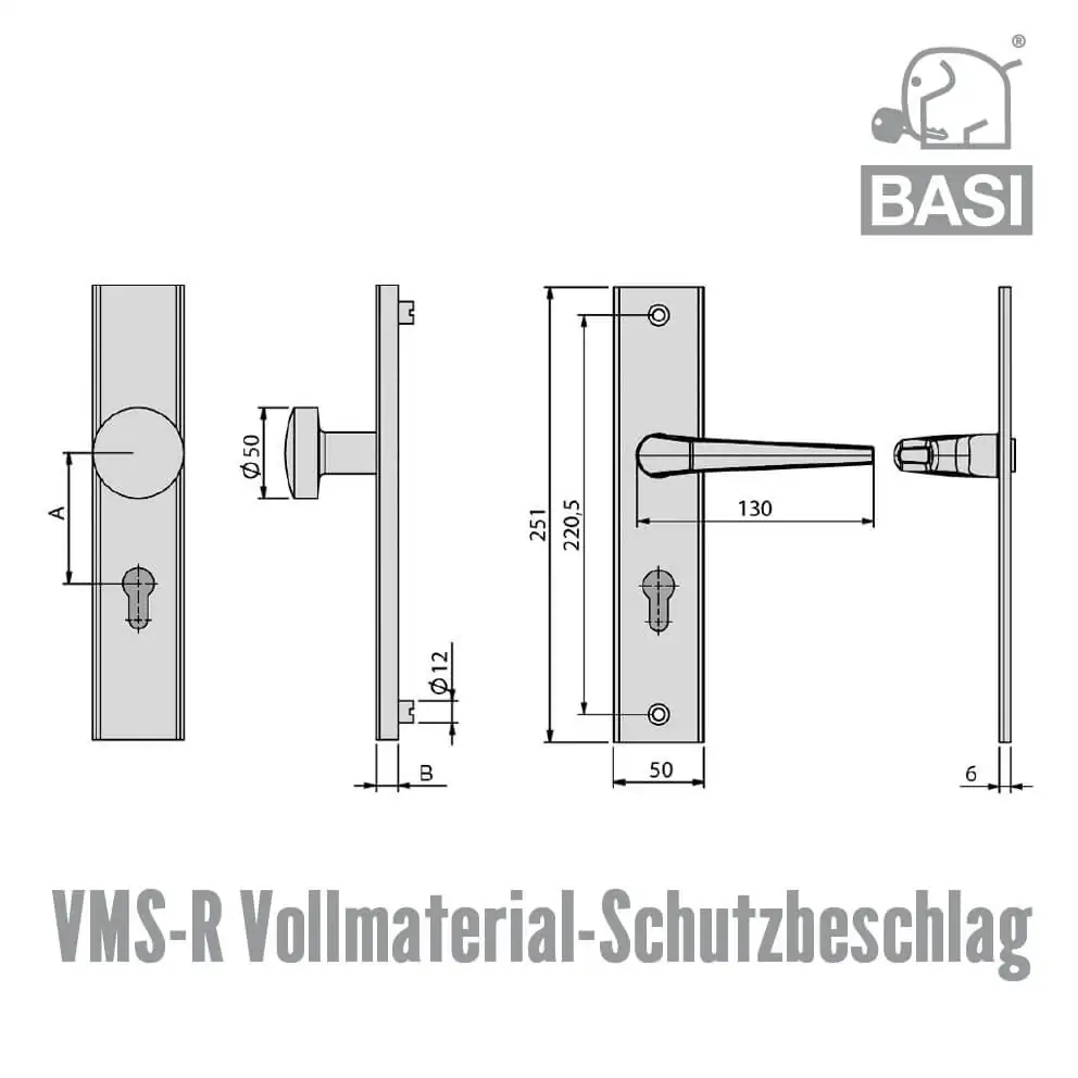 Vollmaterial-Schutzbeschlag VMS-R – Bild 3