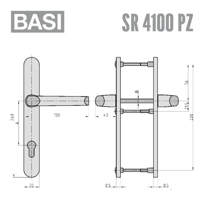 BASI Schmalrahmen-Garnitur SR 4100 PZ – Bild 2
