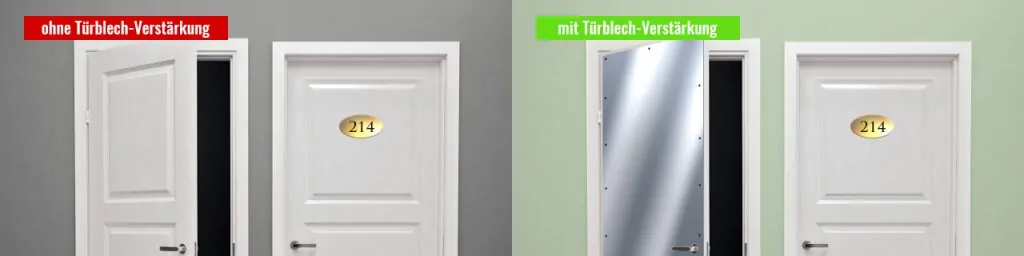 Verstärkung der Wohnungstür mit einem Türblech