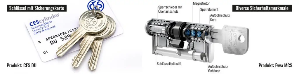 Sicherheits-Profilzylinder mit diversen Sicherheitsmerkmalen