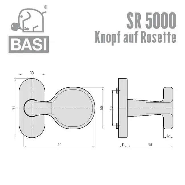 BASI SR 5000 Schmalrahmen-Knopf – Bild 2