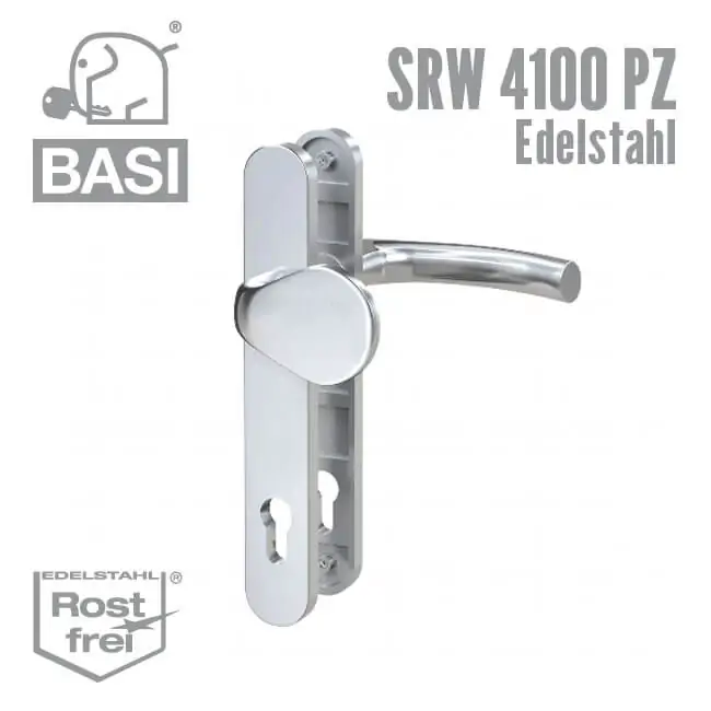 Edelstahl Schmalrahmen-Wechsel-Garnitur