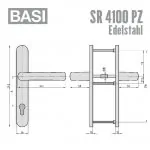 BASI SR 4100 PZ Edelstahl Schmalrahmenbeschlag – Bild 2