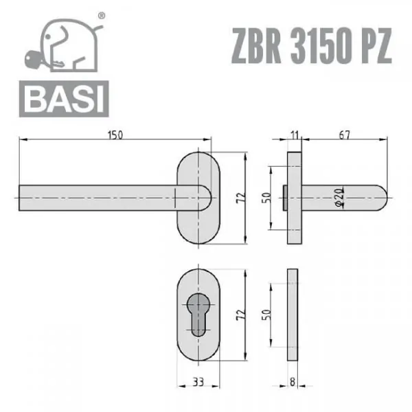 BASI ZB 3150 PZ Schmalrahmen-Garnitur – Bild 2