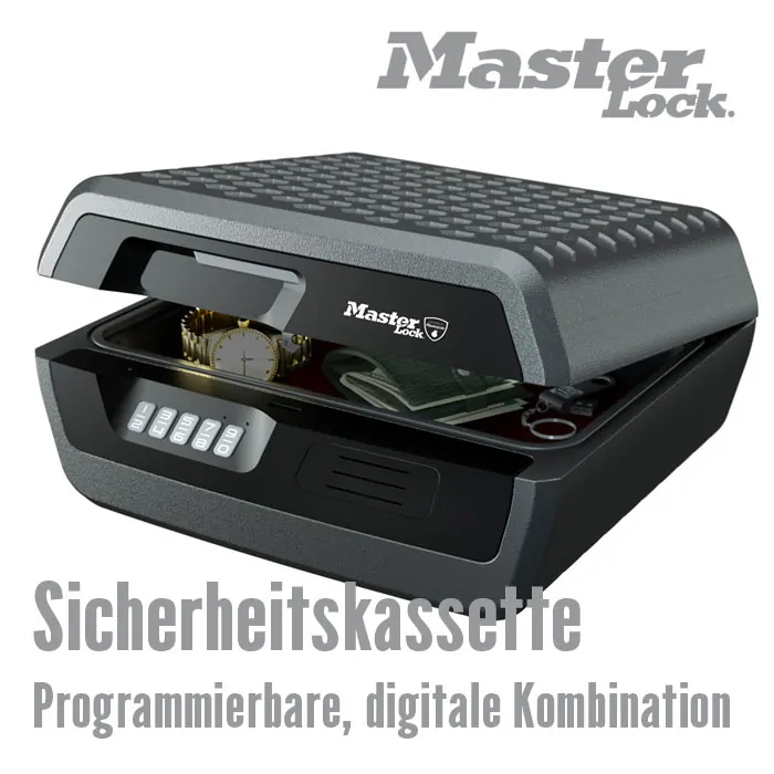 Sicherheitskassette XL Master Lock® mit Zahlenkombination / Code