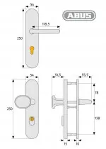 ABUS 714 / 814 rund Schutzbeschlag mit Zylinder-Ziehschutz – Bild 3