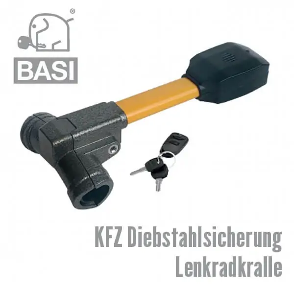 KFZ 102 Lenkradkralle mit Alarm