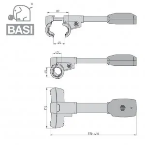 BASI Lenkradschloss 102 Maße