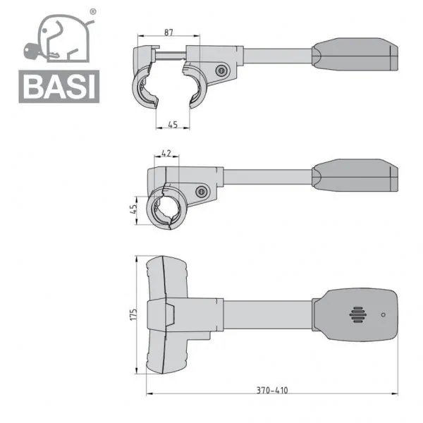 BASI Lenkradschloss 102 Maße