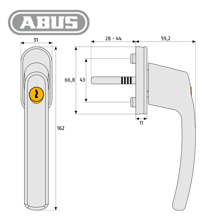 Abschließbarer Fenstergriff FG200 – Bild 4