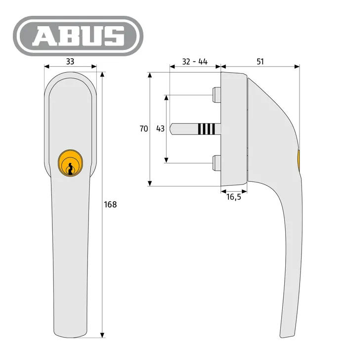 Abschließbarer Fenstergriff FG300 – Bild 2