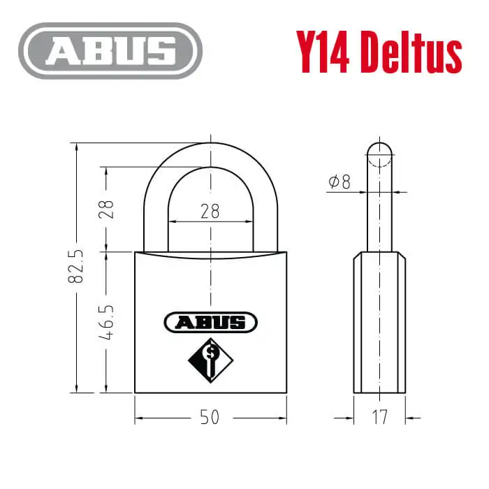ABUS Y14 Deltus Vorhangschloss – Bild 3