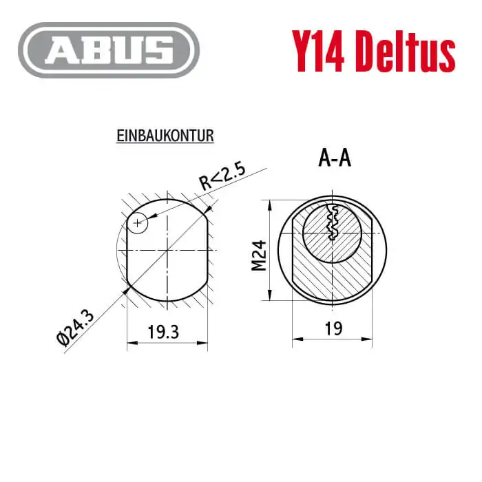 ABUS Y14 Deltus Hebelzylinder – Bild 4