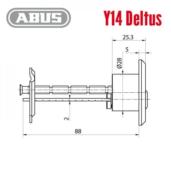 ABUS Y14 Deltus Außenzylinder – Bild 3