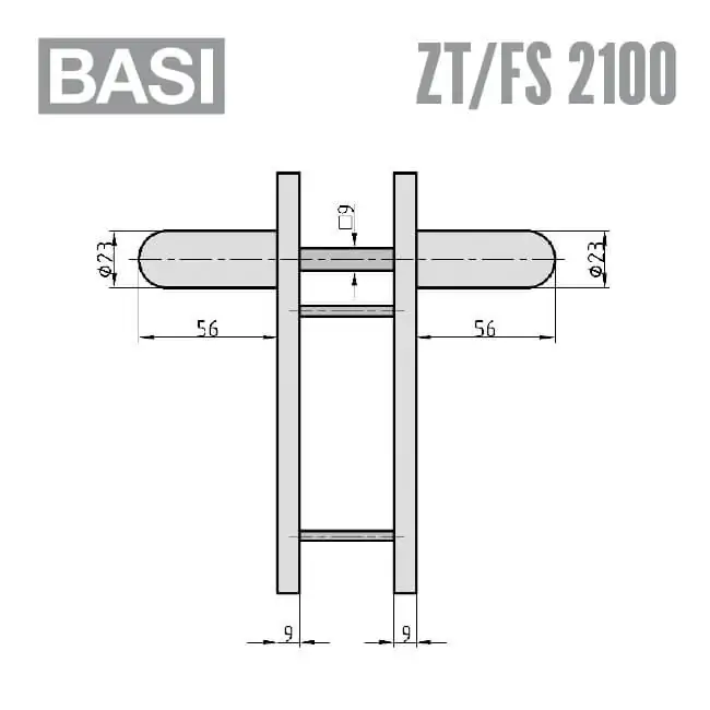 Feuerschutzbeschlag ZT/FS 2100 eckig – Bild 5