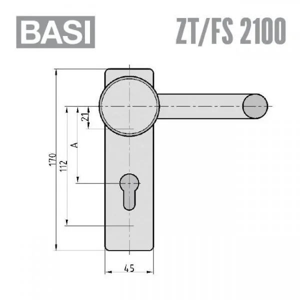 Feuerschutzbeschlag ZT/FS 2100 eckig – Bild 6