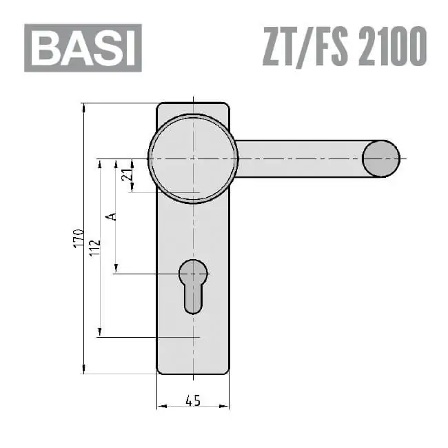 Feuerschutzbeschlag ZT/FS 2100 eckig – Bild 6