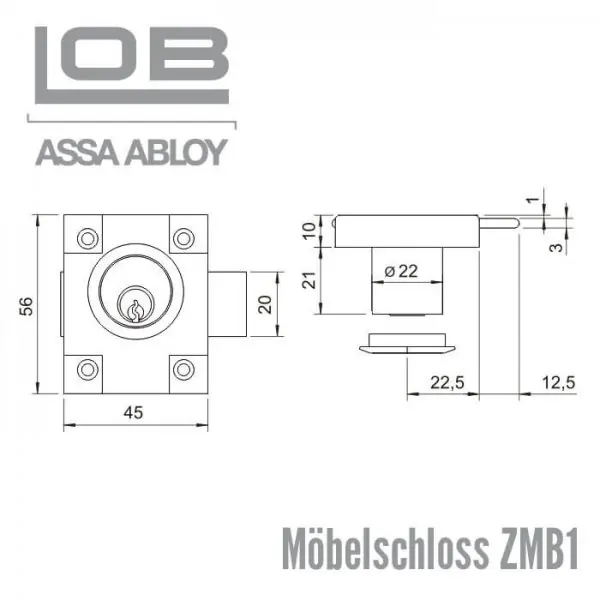 Möbelschloss ZMB1 – Bild 2