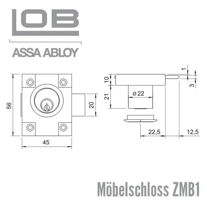 Möbelschloss ZMB1 – Bild 2