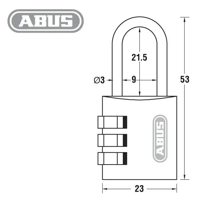 ABUS Vorhangschloss 145/20 – Bild 2