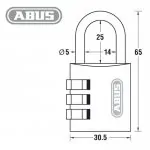 ABUS Zahlenschloss 145/30 – Bild 3