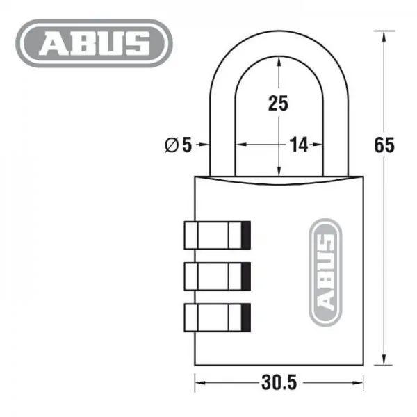 ABUS Zahlenschloss 145/30 – Bild 3