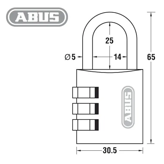 ABUS Zahlenschloss 145/30 – Bild 3