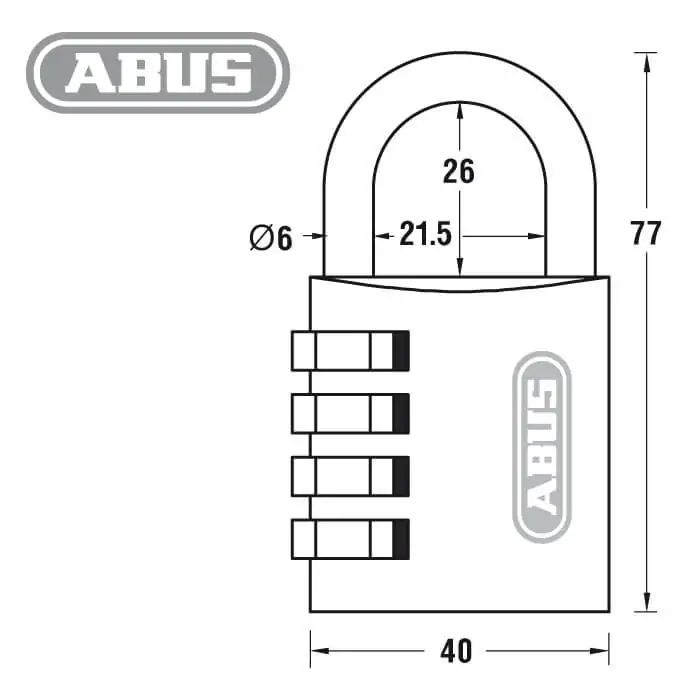 ABUS Zahlenschloss 145/40 – Bild 2