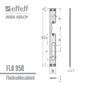 Flachschliessblech effeff 950