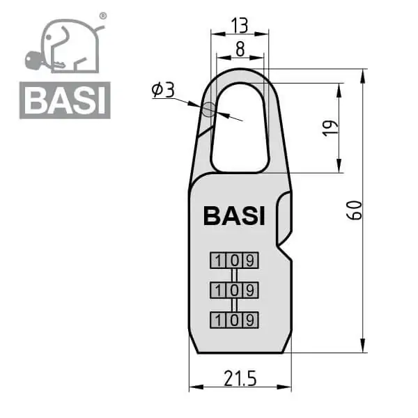 BASI Kofferschloss KS 615 – Bild 2