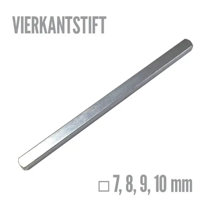 Vollstift-Vierkantstift