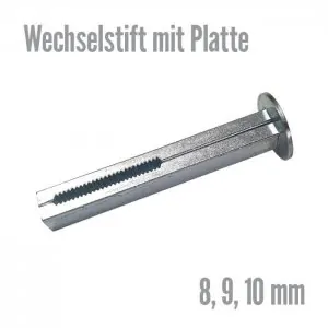 Spaltwechselstift mit Platte