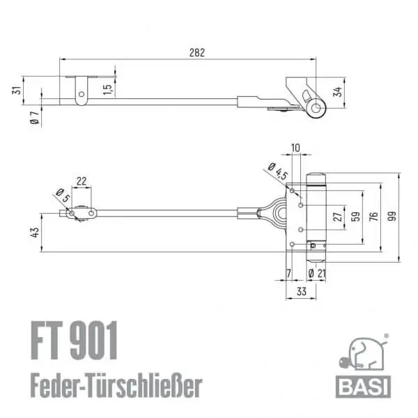 Feder-Türschließer FT901 – Bild 2
