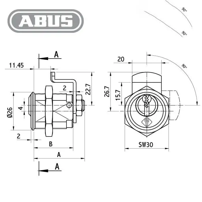 ABUS Bravus.3000 Hebelzylinder – Bild 2