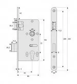 ABUS Zimmertürschloss ESK PZ2 universal – Bild 3