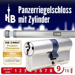 HB Panzerriegel mit Zylinder