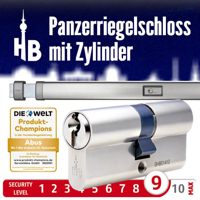 HB Panzerriegel mit Zylinder