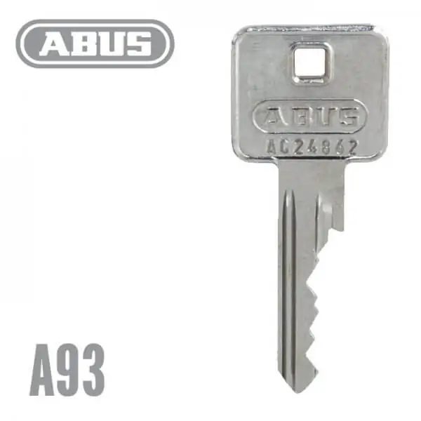ABUS A93 Ersatzschlüssel nach Schlüsselcode
