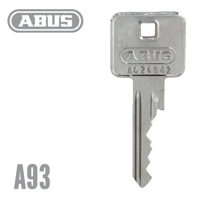 ABUS A93 Ersatzschlüssel nach Schlüsselcode
