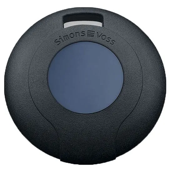 SimonsVoss Transponder MobileKey MK.TRA2.G2 (Elektronischer Funk-Schlüssel) SimonsVoss Transponder MobileKey MK.TRA2.G2 mit blauem Taster und Funk-Elektronik